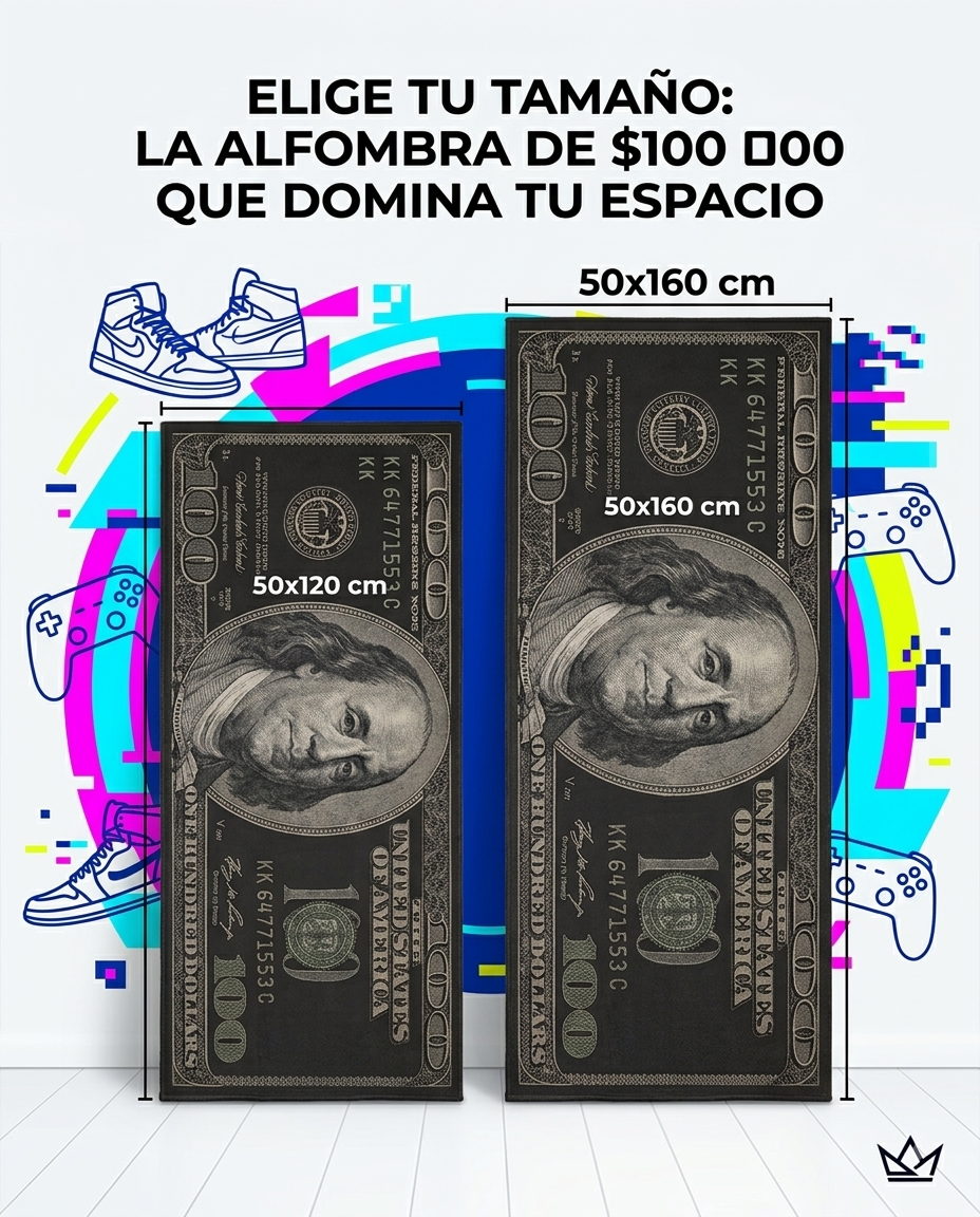 Alfombra Billete de $100 – Money Rug | QoriNest