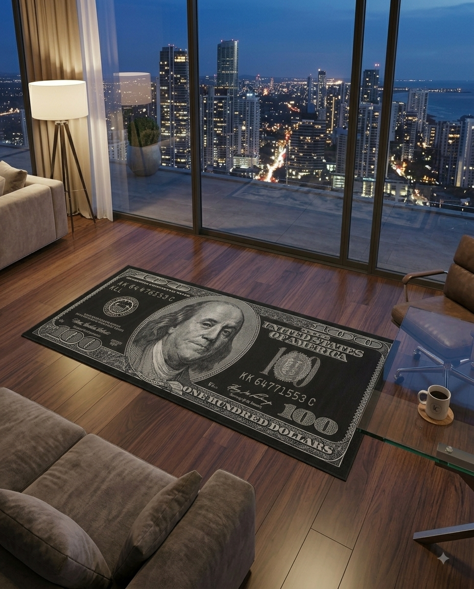 Alfombra Billete de $100 – Money Rug | QoriNest